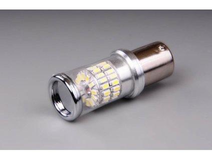 žárovka LED 12V-24V 21W BA15s 48 LED 3014 s vyzařováním do paraboly