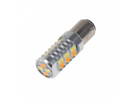 LED žárovka 12-24V s paticí BAY15D (dvouvlákno) dual color 22LED/5630SMD