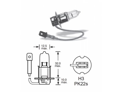 42262 lucas zarovka h3 55w 12v pk22s
