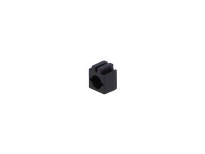 Objímka diody LED 3mm polyamid úhlová 3 PIN černá UL94V-2