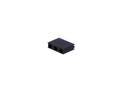 Objímka diody LED 3mm polyamid úhlová černá UL94V-2 H: 17mm