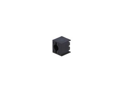 82411 objimka diody led 3mm polyamid uhlova 3 pin cerna ul94v 2