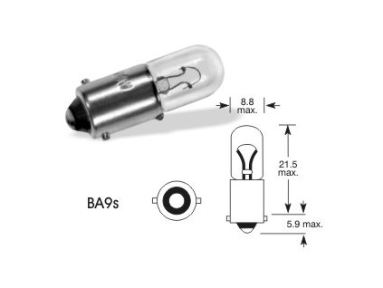 41802 autozarovka lucas 24v 4w ba9s