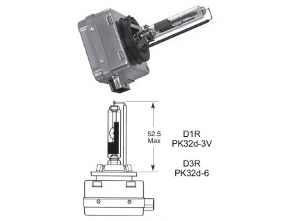 výbojka D3R 85V/35W Lucas - PK32d-6