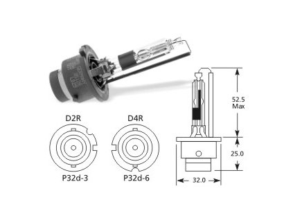 výbojka D4R 85V/35W Lucas - P32d-6