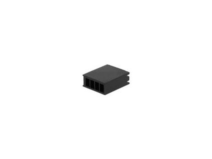 Objímka diody LED polyamid úhlová černá UL94V-2 Poč.diod: 4
