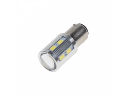 LED BA15D bílá 12SMD 5630 + 3W Osram 10-30V