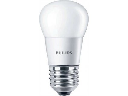 PHILIPS E27 5.5W 2700K 470lm náhrada 40W LED kapková žárovka P45 opál