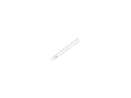 116653 led 3mm bila studena 11505500mcd 50 celo vypoukle