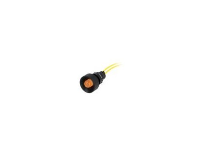 Kontrolka: LED vydutá oranžová 230VAC Ø13mm IP40 vodiče 300mm
