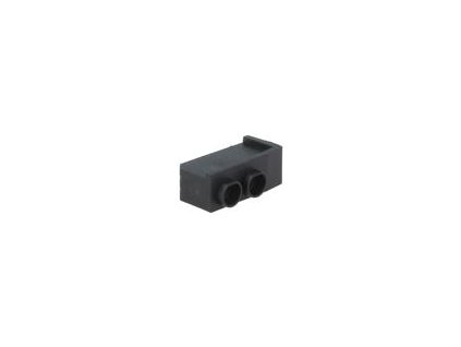 Objímka diody LED 3mm polyamid úhlová černá UL94V-2 H: 20,8mm