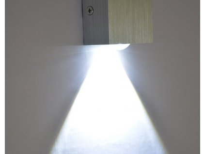 Nástěnné LED svítidlo 3W broušený hliník