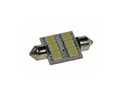 LED žárovka 24V 15W SV 11x36mm čirá 6xLED 5050