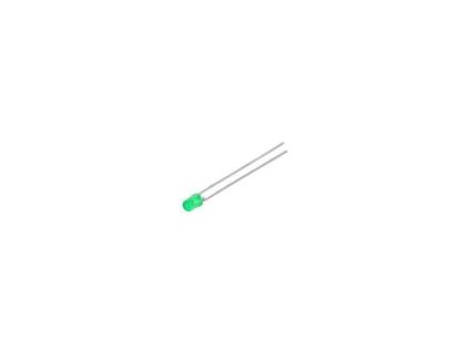 120631 led 3mm zelena 2 513mcd 30 celo vypoukle roztec 2 54mm
