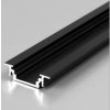 121238 profil pro moduly led zapustene cerna l 1m hlinik eloxovane