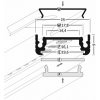 Profil pro moduly LED přisazené přírodní L: 1m hliník