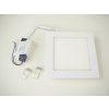 LED podhledové světlo 12W čtverec 171x171mm - Teplá bílá