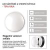 LED přisazené svítidlo, kruhové černá/bílá 14W teplá bílá