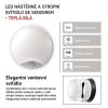 LED přisazené svítidlo s pohyb. čidl., kruhové č/b 14W t.b.