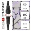 Standard LED spojovací vánoční řetěz, 10 m, venkovní i vnitřní, fialová, časovač