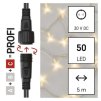 Profi LED spojovací řetěz bílý, 5 m, venkovní i vnitřní, teplá bílá, časovač