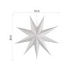 LED hvězda papírová závěsná, 60 cm, vnitřní