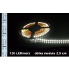 3908 led pasek 12v bily 120led bile pozadi 600lm