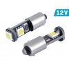 2ks LED 12V/6W BAX9S H6W čirá CANBUS