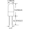 Žárovka: miniaturní BI-PIN 12VDC 60mA Baňka: T1 průměr: 3,3mm 10000h