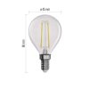 LED žárovka Filament Mini Globe 1,8W E14 teplá bílá