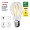 LED žárovka Filament A60 / E27 / 5 W (75 W) / 1 060 lm / teplá bílá
