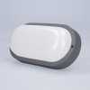 LED venkovní osvětlení oválné, 13W, 910lm, 4000K, IP54, 21cm, šedá barva