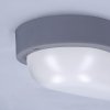 LED venkovní osvětlení oválné, 13W, 910lm, 4000K, IP54, 21cm, šedá barva