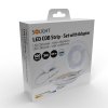 LED COB pásek, sada s adaptérem, vypínač, 5m, 8W/m, 800lm/m, studená bílá