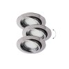 232423 led zapustne bodove svitidlo lite 3x3w 3x240lm 3000k ip40 sada 3ks chrom