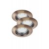 237394 led zapustne bodove svitidlo lite 3x3w 720lm 3000k ip40 set 3 svitidel bronz