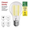 LED žárovka Filament A60 A CLASS / E27 / 7,2 W (100 W) / 1521 lm / teplá bílá