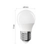 LED žárovka Classic Mini Globe / E27 / 4,2 W (40 W) / 470 lm / neutrální bílá set 3ks