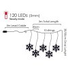 ACA DECOR LED Vánoční závěs Sněhové vločky, 3x3m, studená bílá, IP44, 120 LED