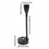 Flexibilní čtecí LED lampa černá, stmívatelná, 12-24V, 3W, teplá bílá