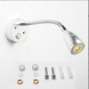 242592 flexibilni cteci led lampa stribrna stmivatelna 12 24v 3w denni bila