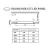 LED panel 24V 9W RGBCCT 24KB9 kulatý - LED panel 24V 9W RGBCCT 24KB9 kulatý