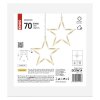 LED vánoční závěs – 7 hvězd, 67x125 cm, vnitřní, teplá bílá