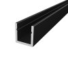 243833 led profil p4 4 mini cerny profil bez krytu 1m