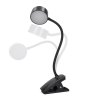 LED stolní nabíjecí lampička, 2W, 210lm, 3CCT, černá, clip