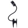 LED stolní nabíjecí lampička, 2W, 210lm, 3CCT, černá, clip