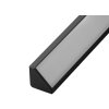 LED profil R6C černý rohový 16*16 - Profil bez krytu 2m