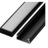 LED profil N14C - nástěnný černý - Profil bez krytu 2m