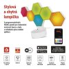 GoSmart LED stolní lampa Hexagon bílá, 6 dílů, RGB, stmívatelná, WiFi