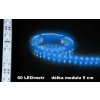 3831 led pasek 12v modry ip20 bile pozadi 120lm 5m